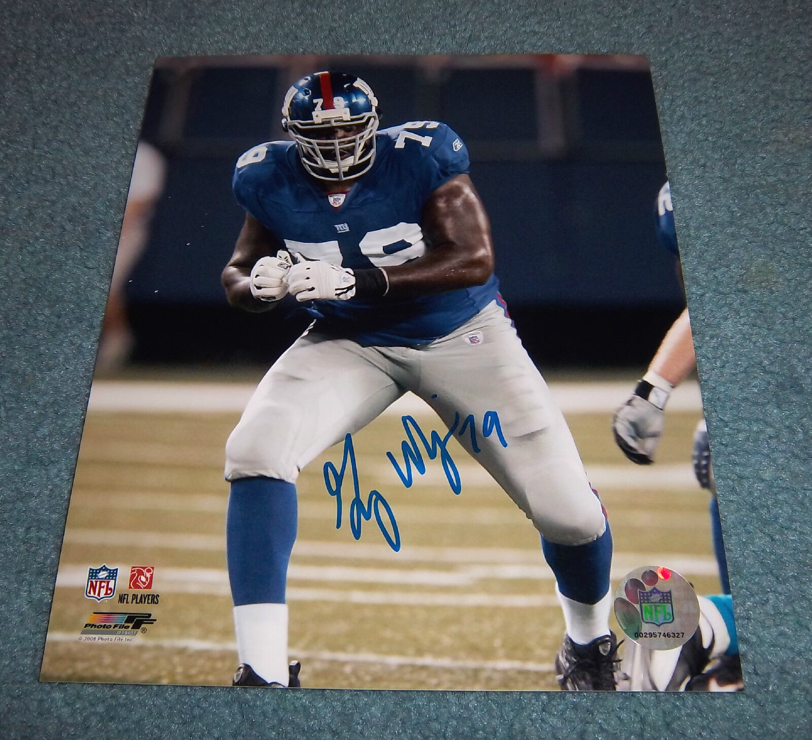 New York Giants Guy Whimper Signed Autographed 8x10 Photo Poster painting Super Bowl Champ