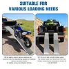 [US Local Warehouse] 2PCS 85 Inch Aluminum Motorcycle Ramp with Handle Truck Ramps with Safety Straps and Gloves Heavy Duty Folding Loading Ramps for Pickup Trucks