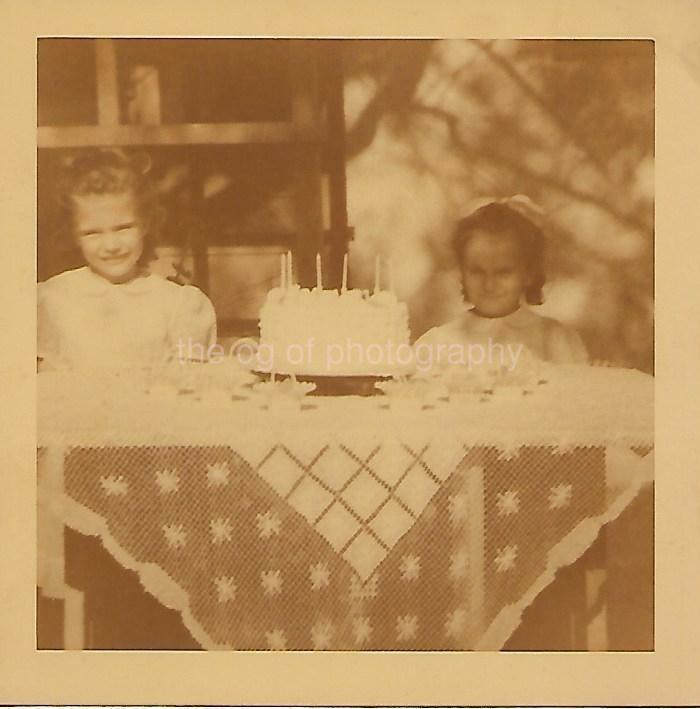 Birthday Girls FOUND CAKE Photo Poster painting ColorOriginal VINTAGE 13 22 V