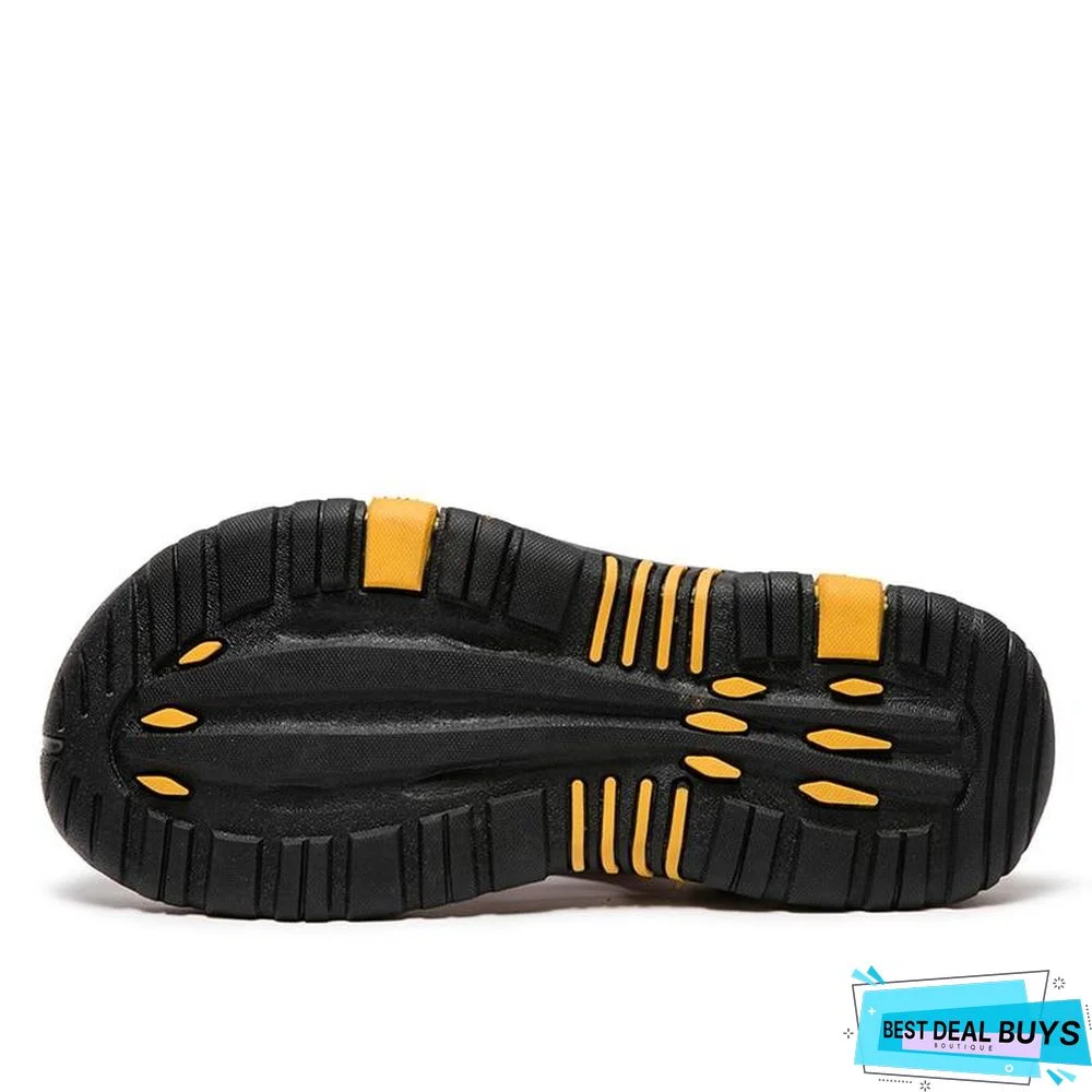 Men's Genuine Leather Roman Sandals Outdoor Slipper Sneaker Beach Flip Flops Shoes