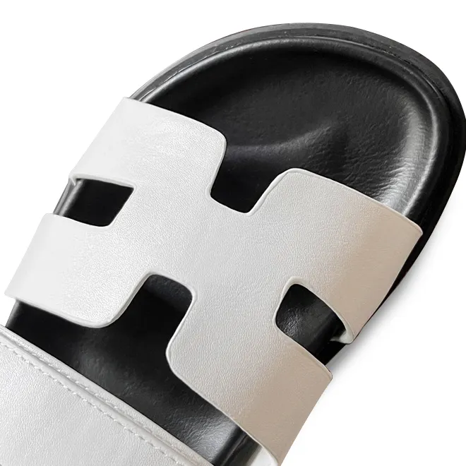 Women's H-Slippers Summer Outerwear Thick Soled Fashion Velcro Beach Shoes-vocosishoes