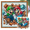 Super Mario-11CT Stamped Cross Stitch 45*45cm