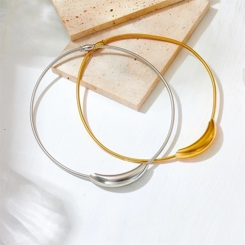 Stainless Steel Vintage Style Plating Solid Color Choker