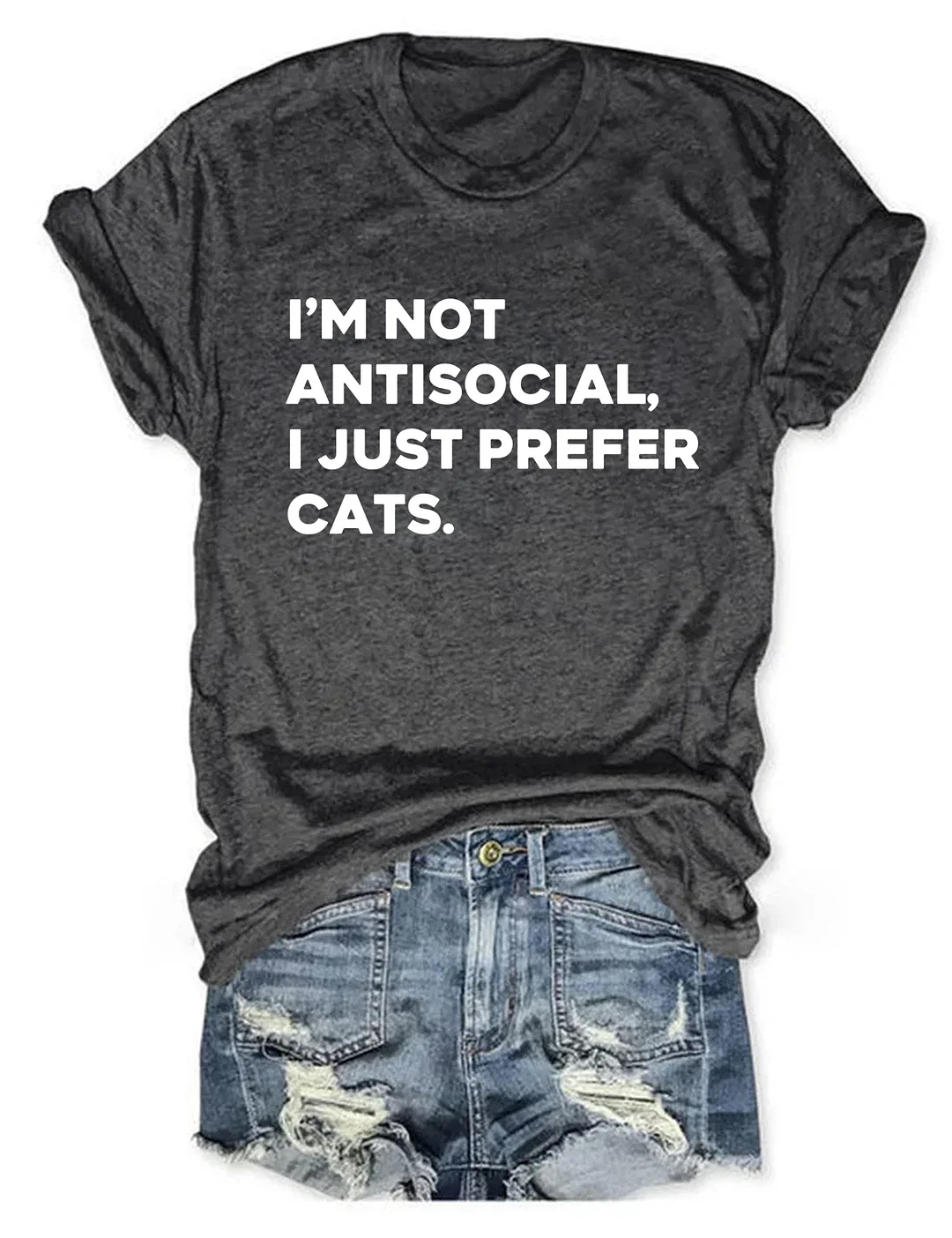I'm Not Antisocial I Just Prefer Cats T-shirt