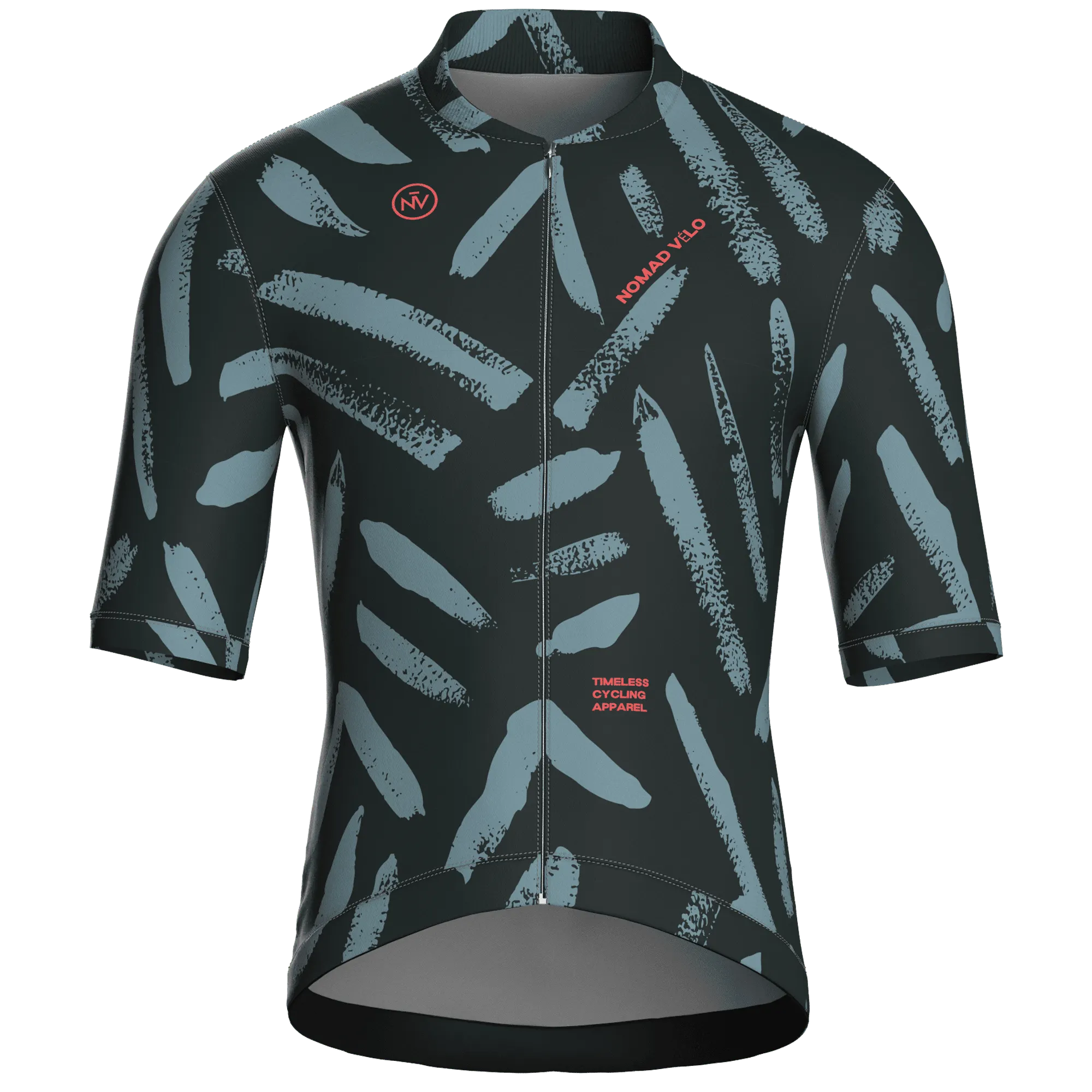 Brushstroke Slate Jersey – Cycling Short Sleeve Race Fit