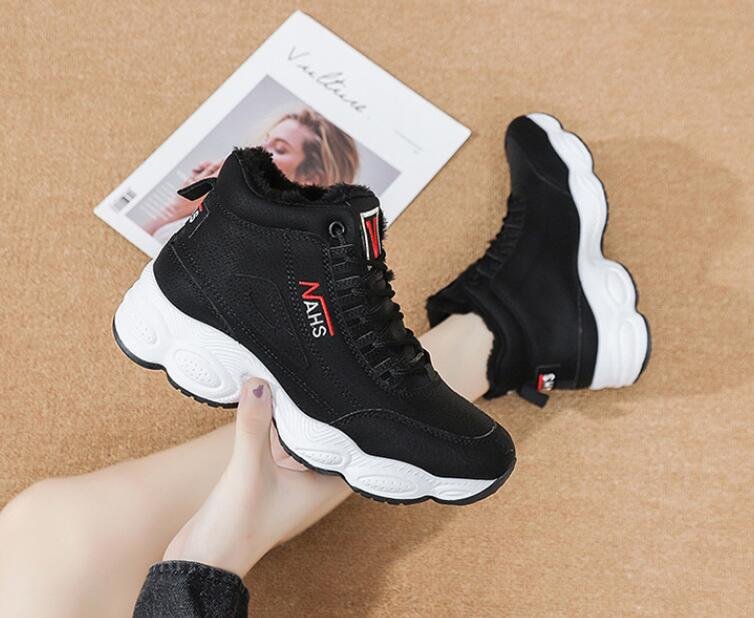 Winter Ankle Boots Women Fashion High top Casual Women Shoes Platform boots Thickened Warmth Woman flat Shoes botas de mujer