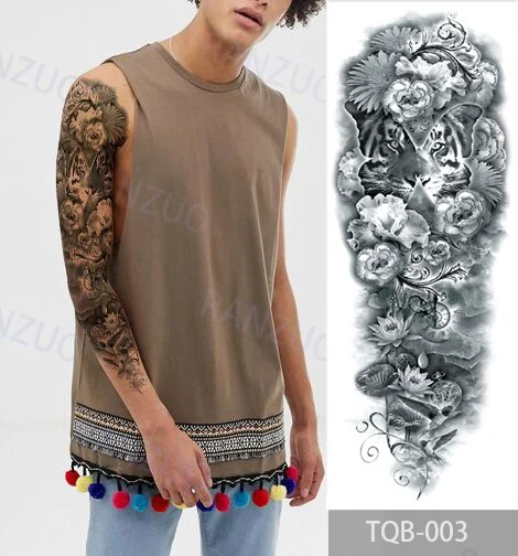 Waterproof Temporary Tattoo Stickers Skeleton Skull Tatoo Temporary Tattoos Men Fake Tattoo Woman Art Waterproof Tattoo Stickers