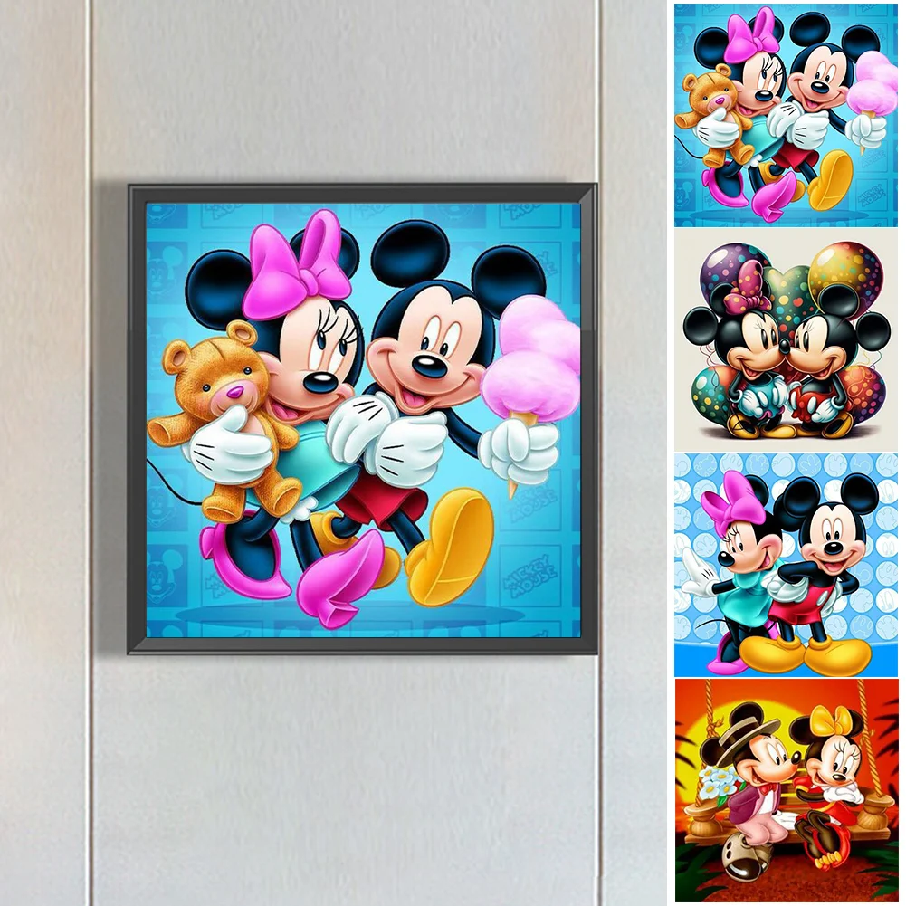 4pcs Diamond Painting - Full Round Drill - Mickey Mouse(Canvas|30*30cm)