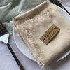 45x45cm Plain Colors Linen Cotton Tassel Napkin for Event Catering
