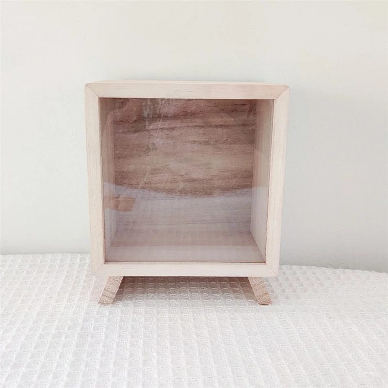 Personalized Wooden Piggy Bank Wood Money Box Desktop Ornaments Tipping Tank Kids Coin Counting Storage Tanks Saving Jar Crafts