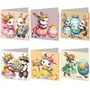 6PCS Diamond Painting Easter Bunny Greeting Card Kit for Birthdays Thanksgiving & Special Occasion