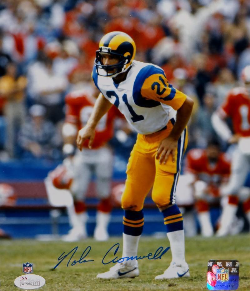 Nolan Cromwell Autographed Los Angeles Rams 8x10 Vertical P.F. Photo Poster painting- JSA W Auth