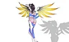1/4 Scale D.Va Cosplay Mercy with - Overwatch Statue - Prismatic Studios [In Stock]