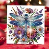 6PCS DIY Diamond Art Greeting Cards Congratulations Cards & Gifts (Dragonfly)