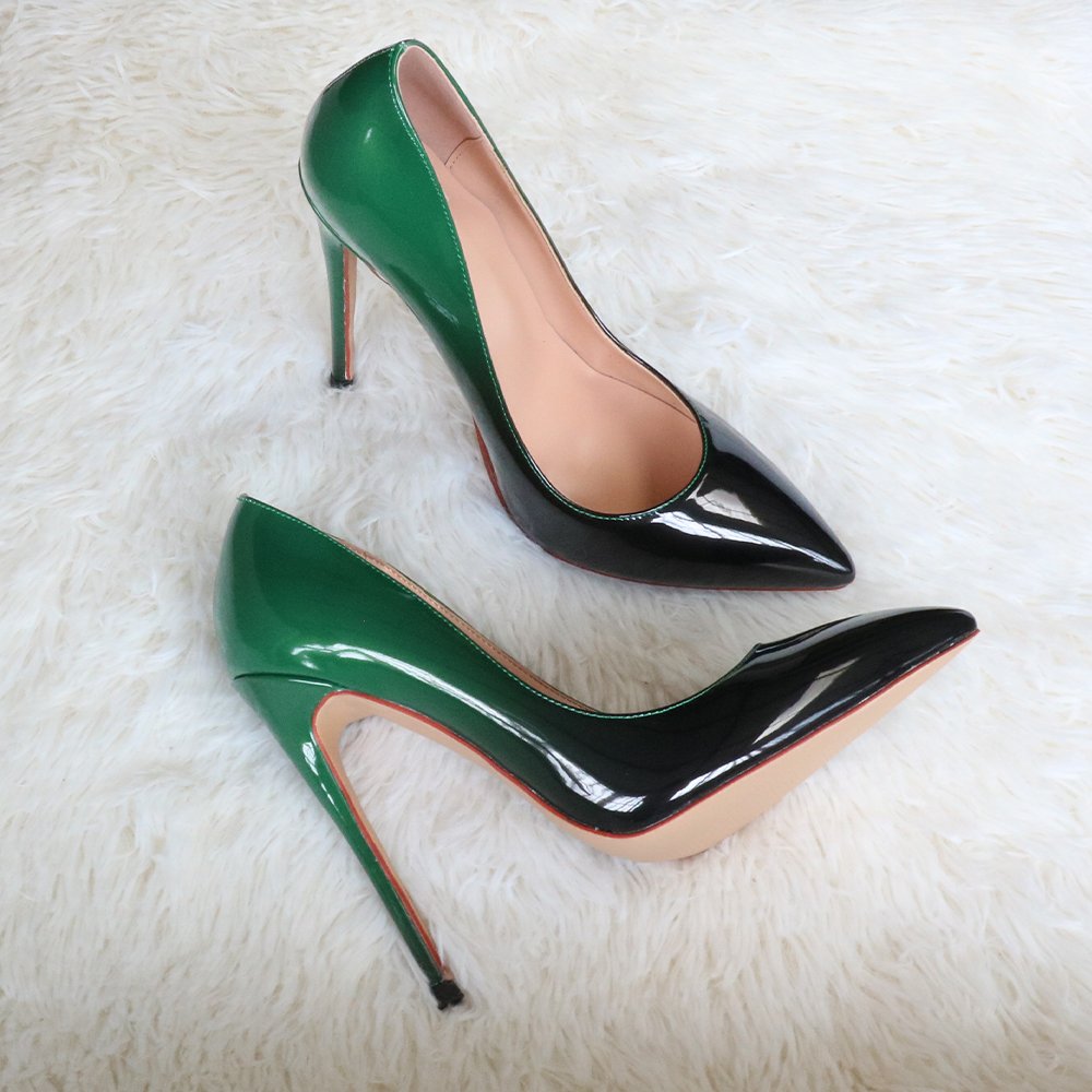 120mm Gradient High Heels Fashion Pumps Patent-MERUMOTE