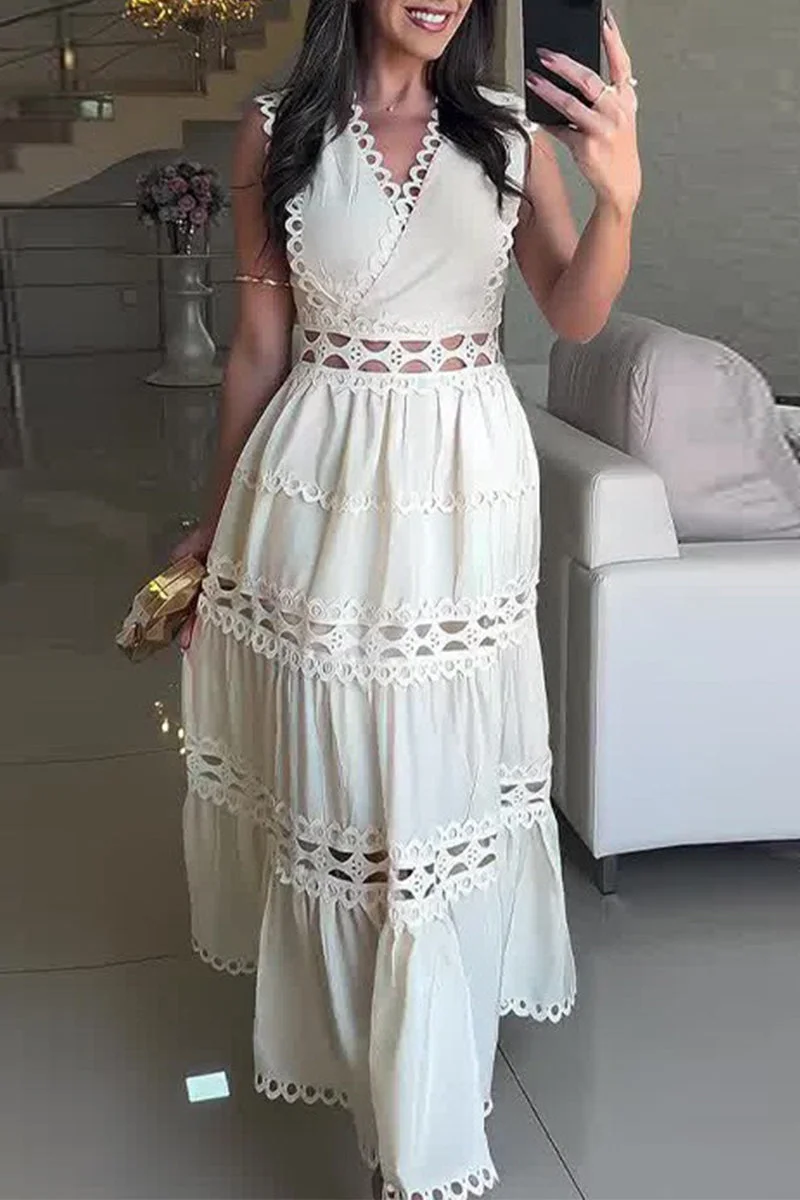 V Neck Sleeveless Dresses