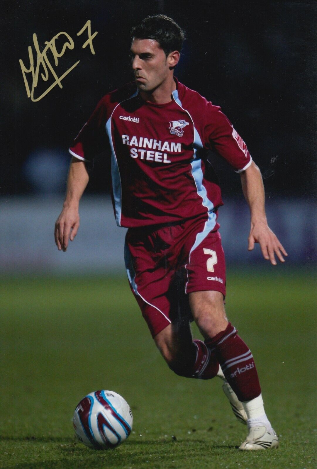 Matt Sparrow Hand Signed 12x8 Photo Poster painting - Scunthorpe United Autograph 2.