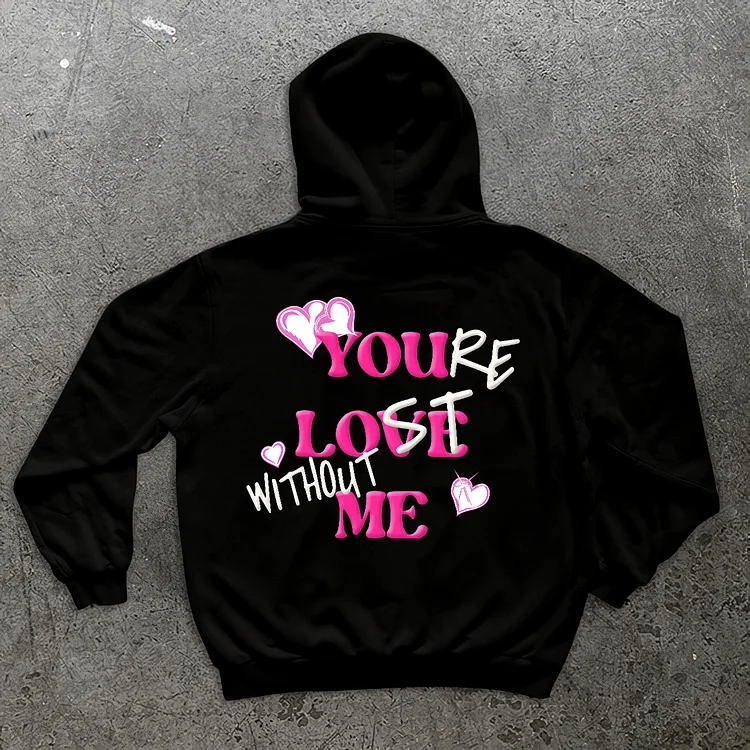 Pink Boy X “You’Re Lost Without Me” Long Sleeve Hoodie