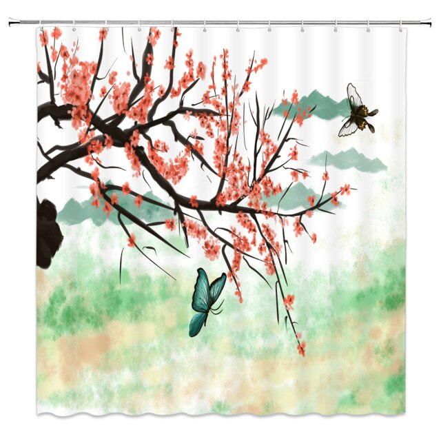 

Shower Curtain – Tree Leaf Flower Plant-180*180cm, 501 Original