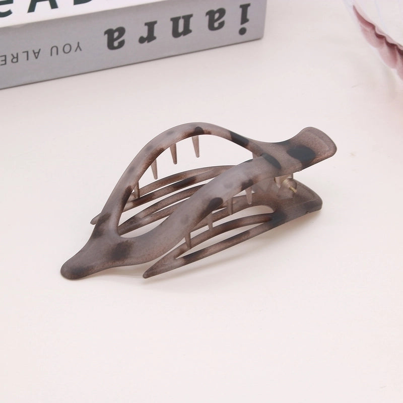 Women’s Lady Classic Style Solid Color Plastic Stoving Varnish Hair Clip