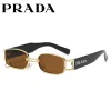 Okulary przeciwsłoneczne PRADA dla mężczyzn i kobiet, prostokątne oprawki