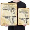 Colt 1911 Firearm Patent - Vintage Metal Tin Signs(12*16Inch) - Warning