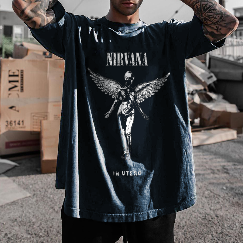 Oversized Vintage Nirvana Fan T-Shirt / TECHWEAR CLUB / Techwear