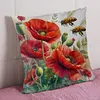 (Multi-Style) Flower Cross Stitch Pillow Cover Kit 11CT Stamped 3 Strands 45x45cm tapestrymarket