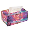 Wooden Colorful Pattern 5D Diamond Painting Tissue Holder Diamond Art Tissue Box