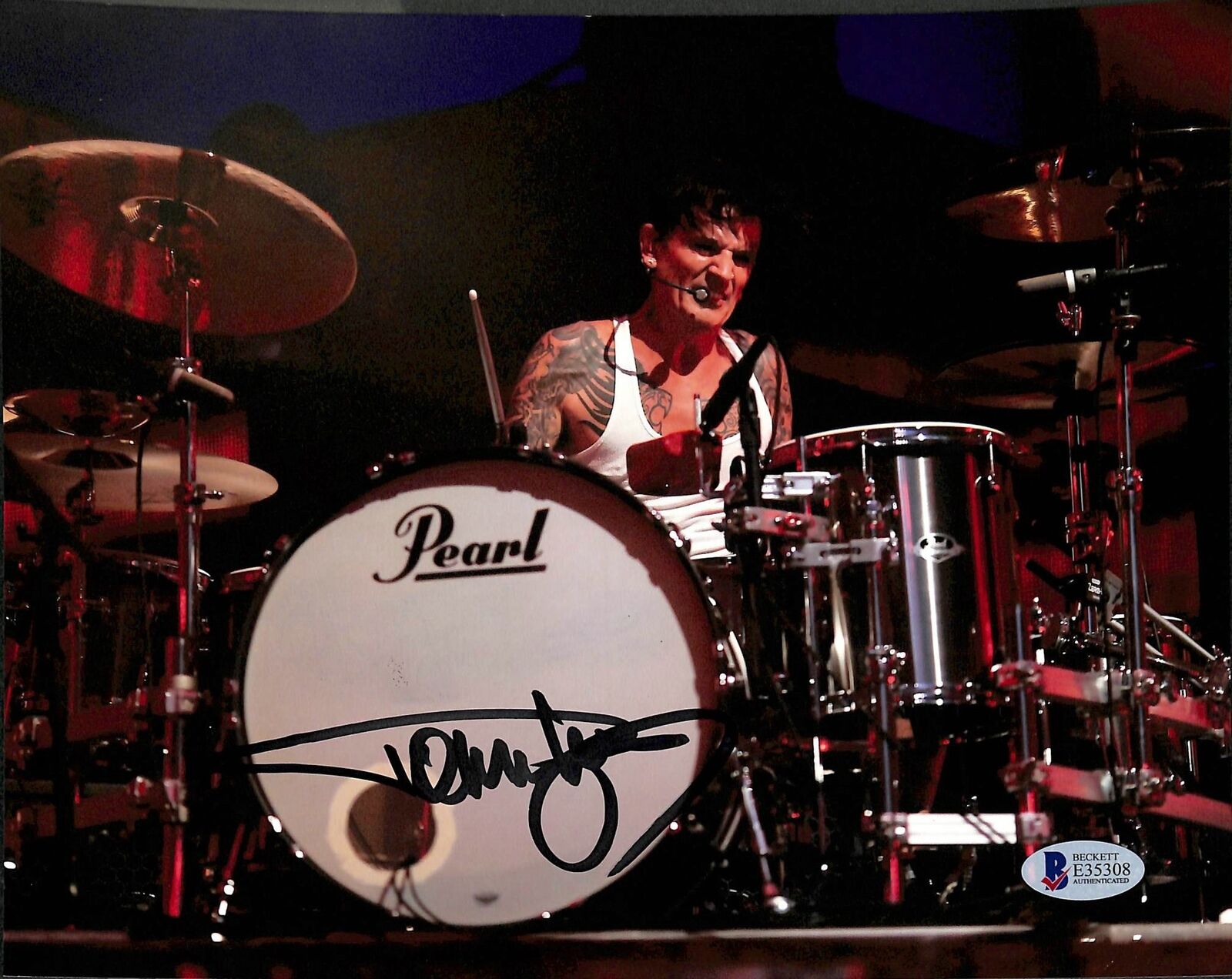 Tommy Lee Motley Crue Authentic Signed 8x10 Photo Poster painting Autographed BAS #E35308