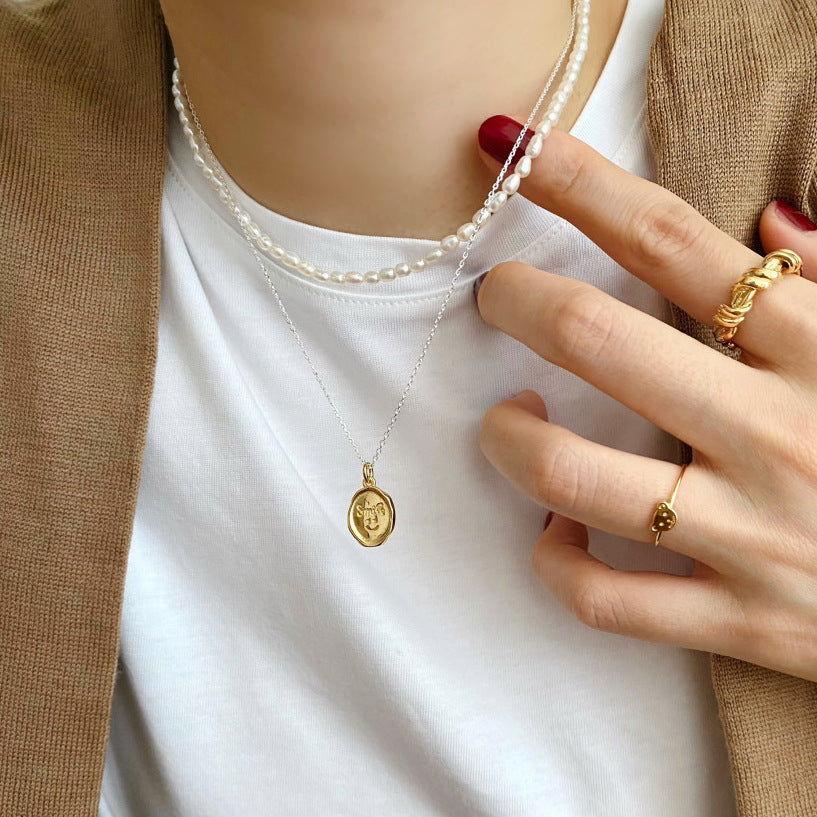 925 Sterling Silver Minimalist Smile Silver Necklaces