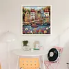 Colorful Houses-14CT Stamped Cross Stitch 40*40cm/15.75*15.75in tapestrymarket