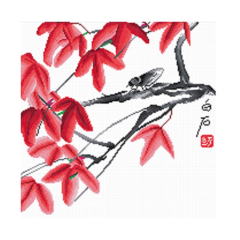 

Cicada - 11CT Stamped Cross Stitch - 37*37CM, 501 Original