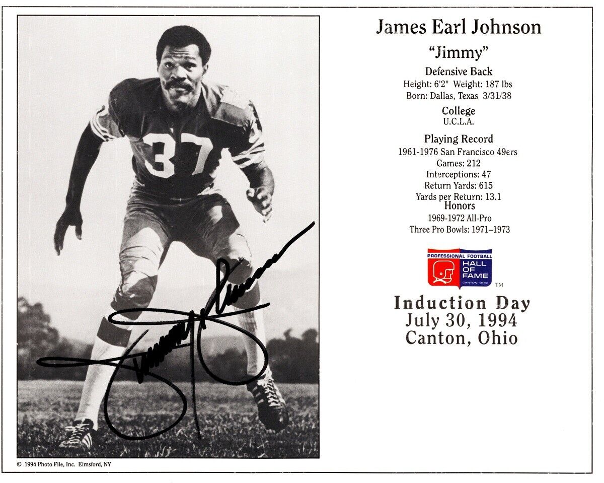 Jimmy Johnson Signed - Autographed San Francisco 49ers Hall of Fame Photo Poster painting