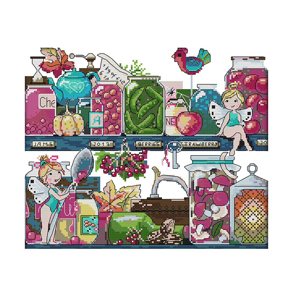 

Storage Room - 14CT Stamped Cross Stitch - 35*30CM, 501 Original