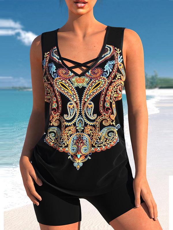 Women Long Sleeve V-neck Graphic Floral Printed Top
