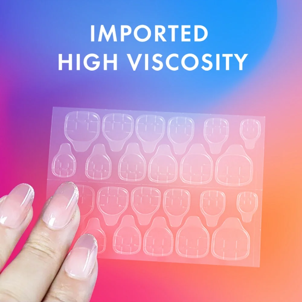 Fake Nails Tips Transparent Double-Side False Adhesive Tapes Stickers Press On Fake Nail Tips Extension Stick Tools