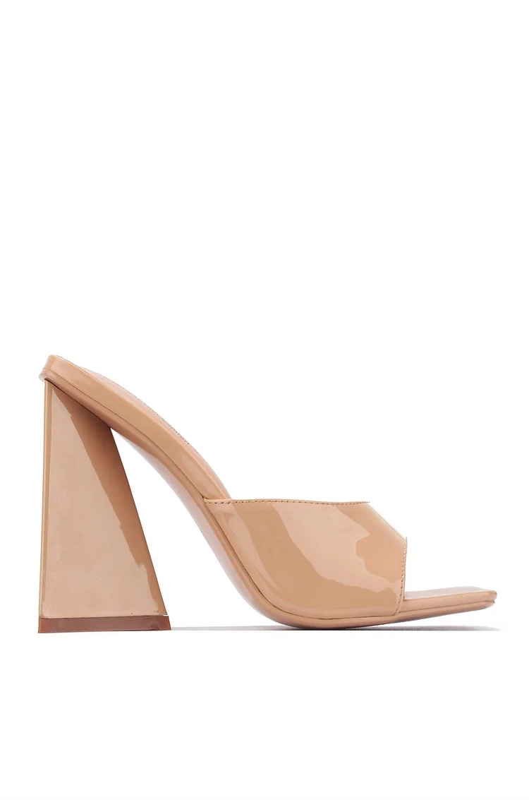 Women's Mule Sandals Chunky Block Heel Square Open Toe Heeled High Heel Mule Sandals Marty By Cape Robbin