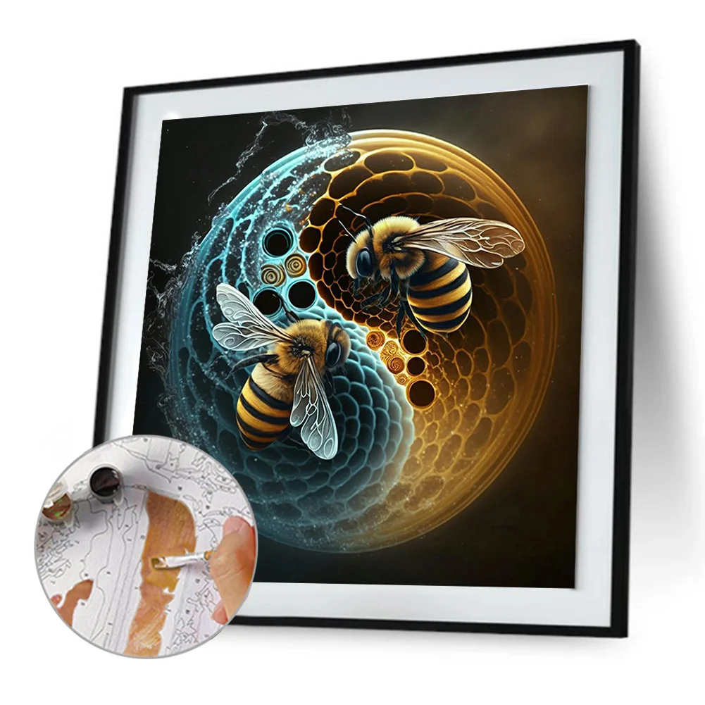 DIY Paint By Number 40*40cm - Yin And Yang Painting