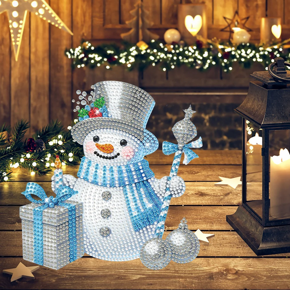 DIY Snowman Acrylic Shaking Head Cute Christmas Desktop Diamond Art Kits