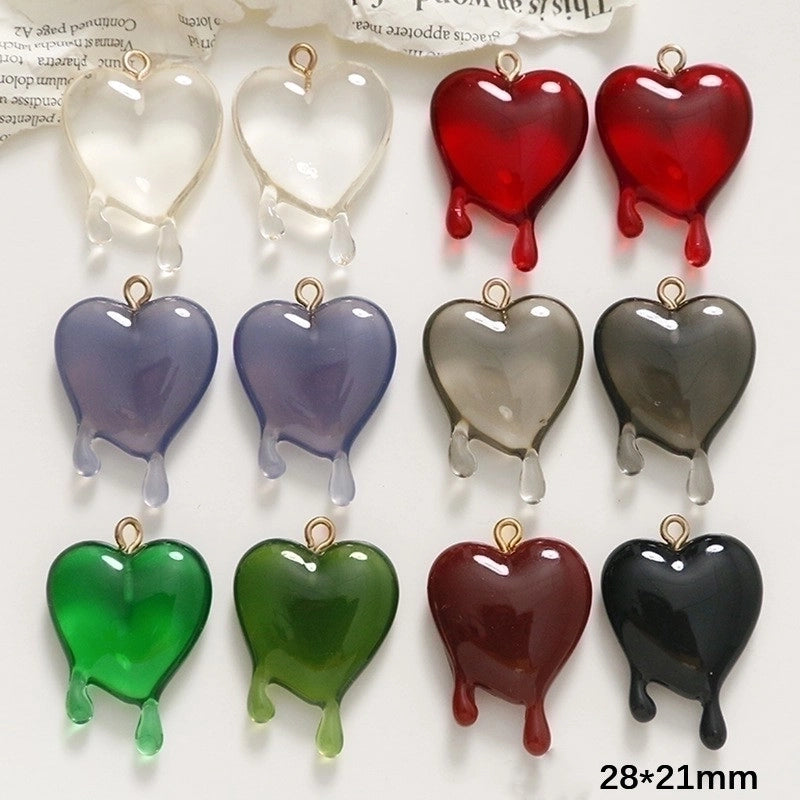 Minimalist Heart Shape Resin Polishing Charms