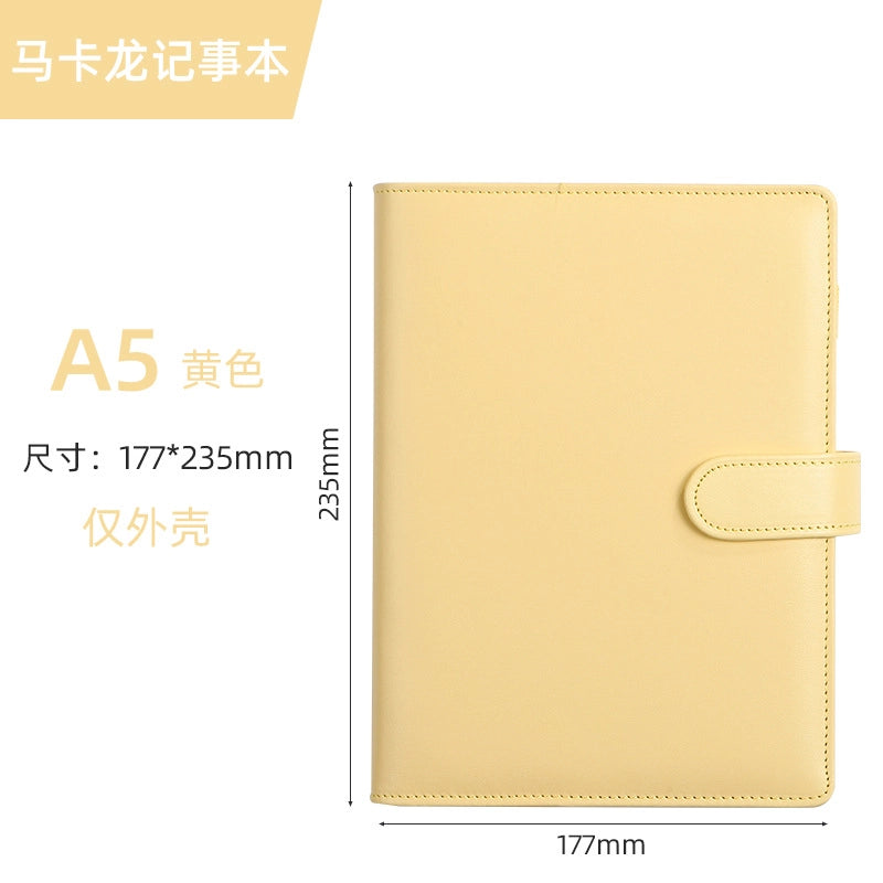 Creative Solid Color Macaron Student Stationery Loose-leaf Notebook
