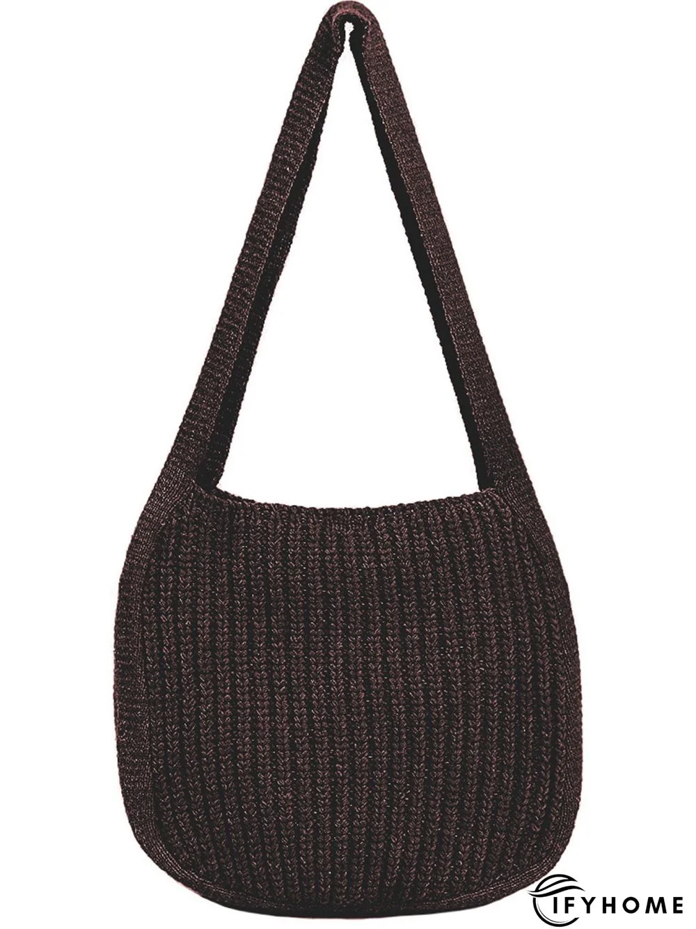 Solid Color Knit Large Capacity Shoulder Bag | IFYHOME