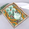 DIY Diamond Painting Decor Wooden Food Tray - Mandala