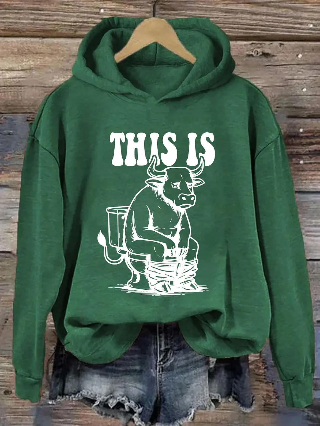 This Is Bull Is Sitting On A Toilet Hoodie