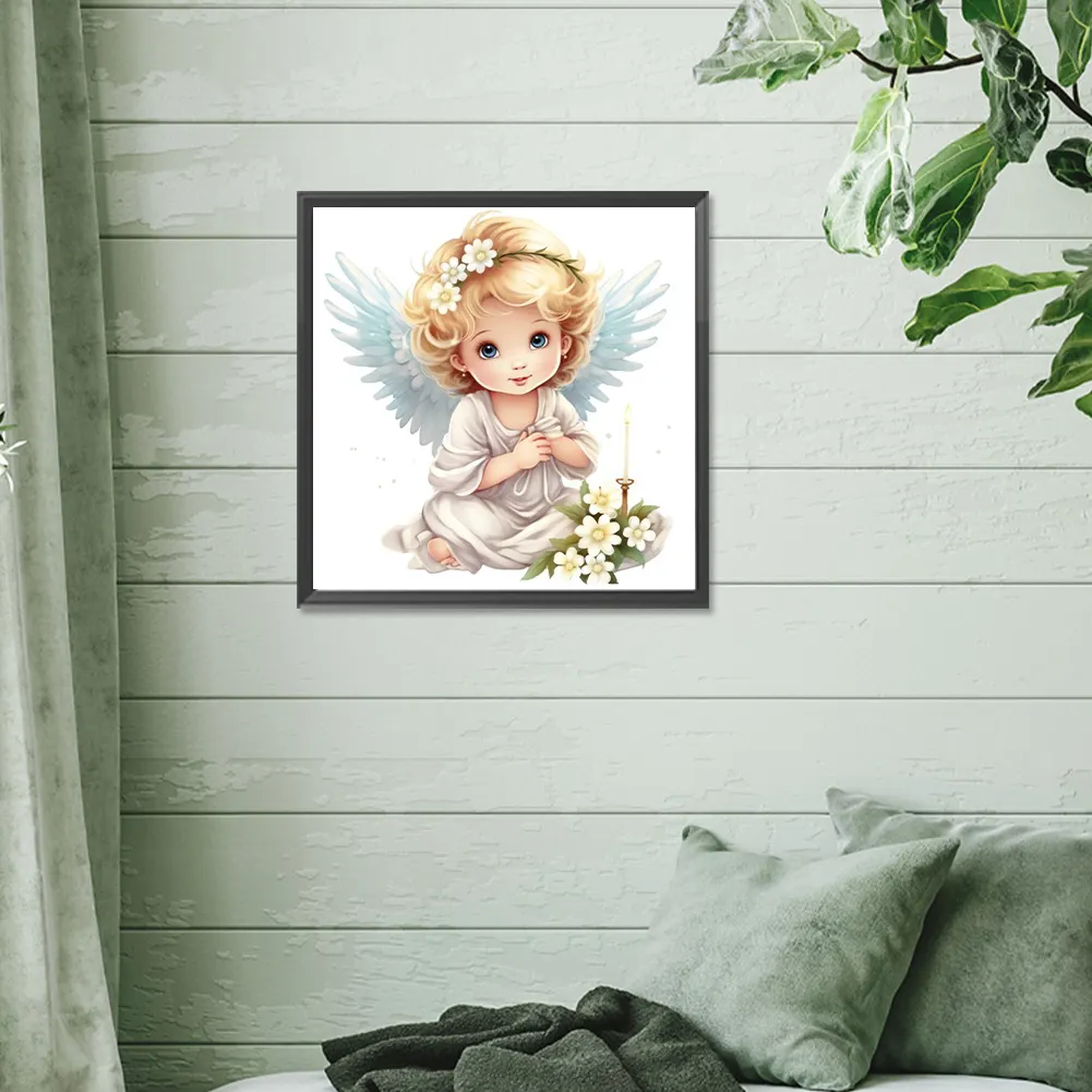 Diamond Painting - Full Round Drill - Angel(Canvas|30*30cm)