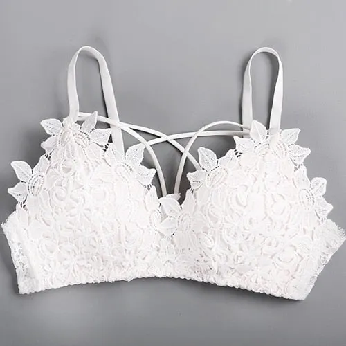 DERUILADY Sexy Lingerie Women Lace Floral Embroidery Bra Underwear Fashion Seamless Push Up Bras Wireless Adjusted Bralette