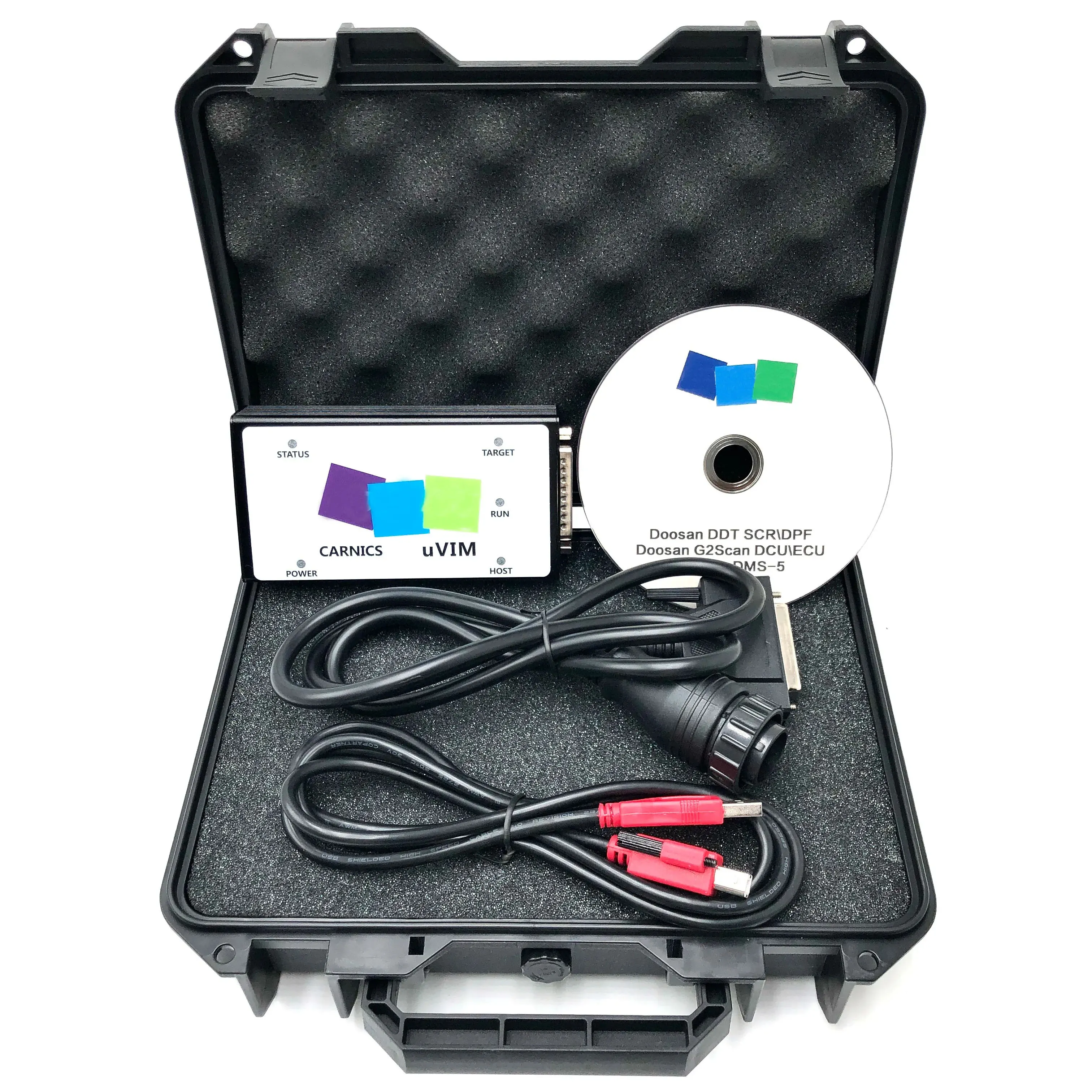 Diagnostic Tool for DOOSAN uVIM Excavator Forklift Engine Fault Detection OBD Interface DDT CARNICS  SCR+DPF+G2 ECU+G2 DCU+G2 Scanner 2016 2023 Software (Adapter with 2016 Software)