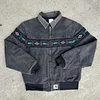 Tribal retro long sleeve lined zip-up jacket