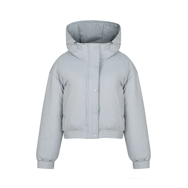 Woherb South Korean Small Tall Waist Short Down Cotton Jacket Female 2024 Winter New Versatile With Thick Bread Jacket-Outfit Ideas